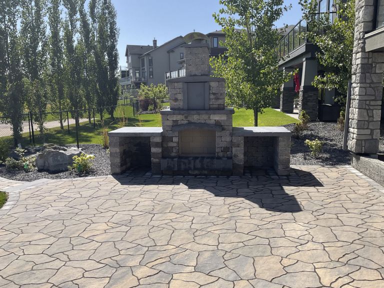 Backyard fireplace 768x576