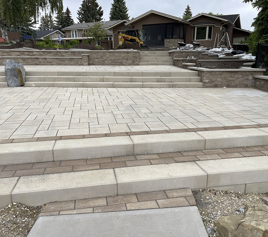 Constructing paver patio