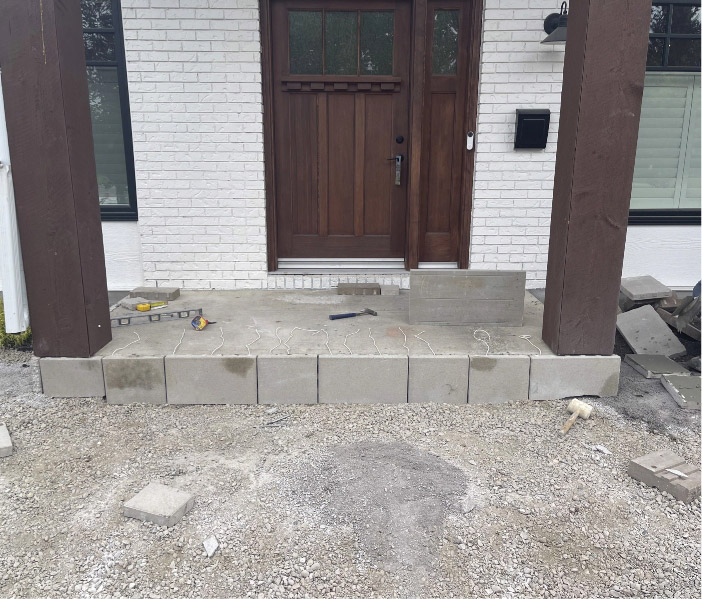 Front walkway before