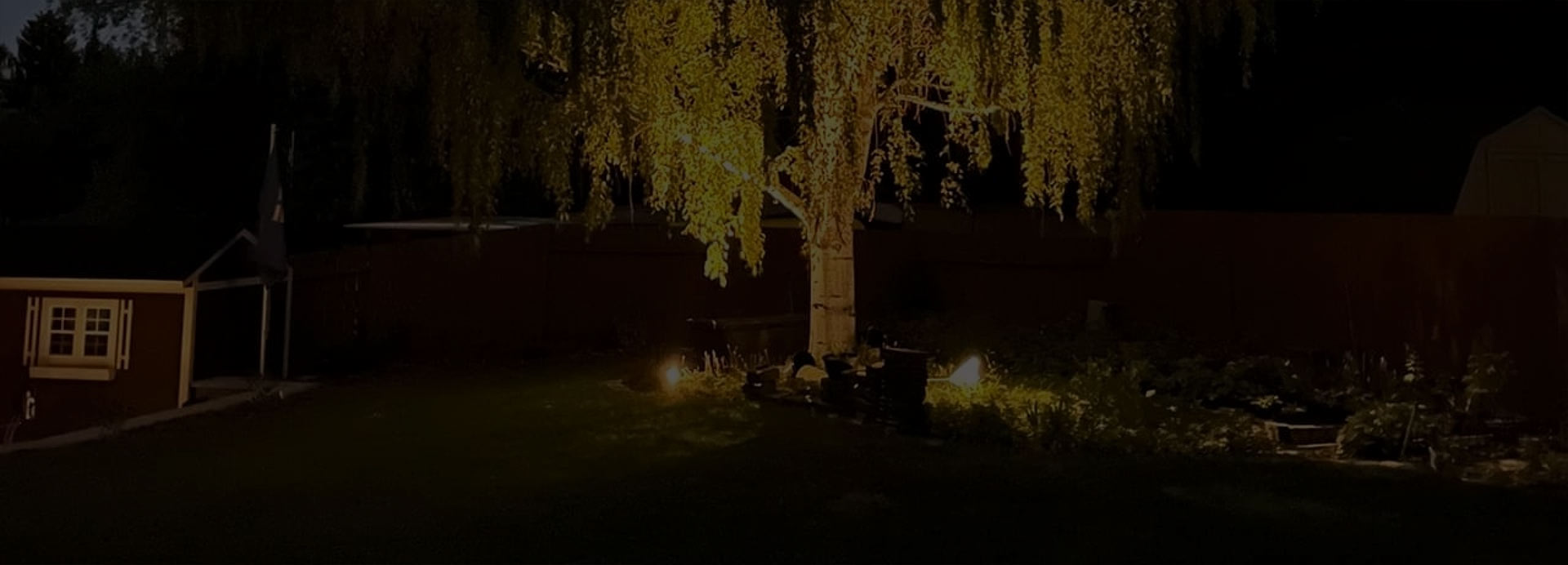 Outdoor landscape lighting hero