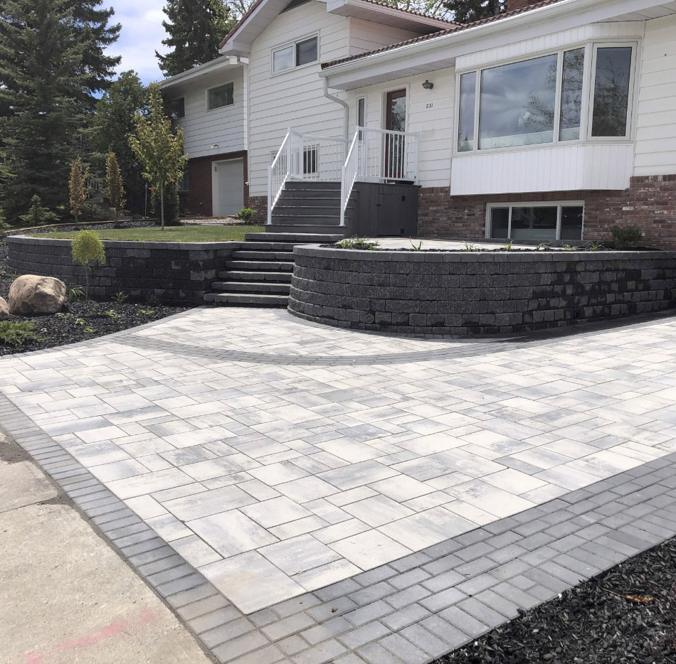 Paver driveway and home
