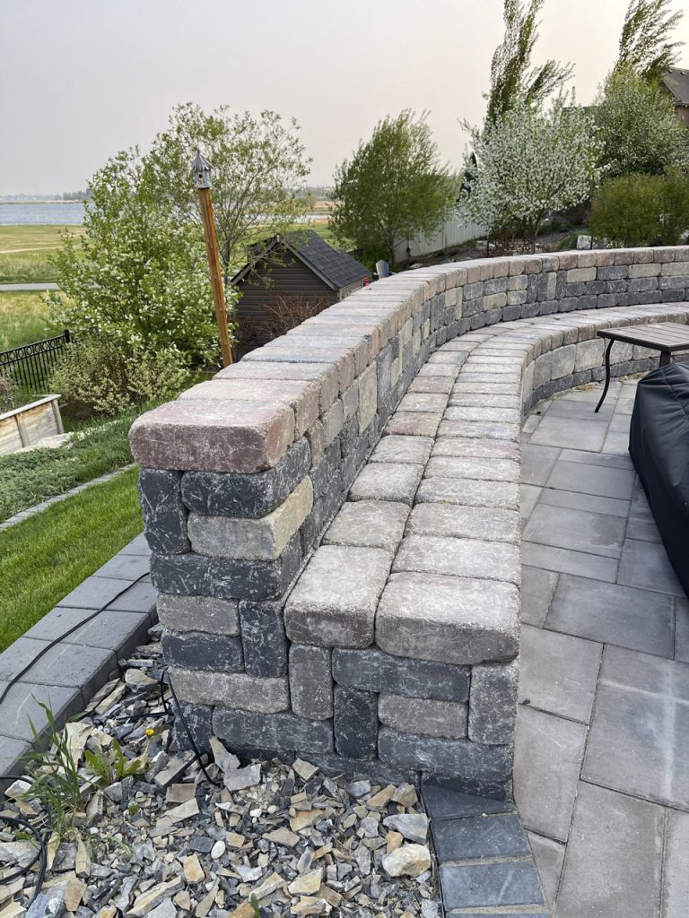 Retaining wall stone bench 768x1024