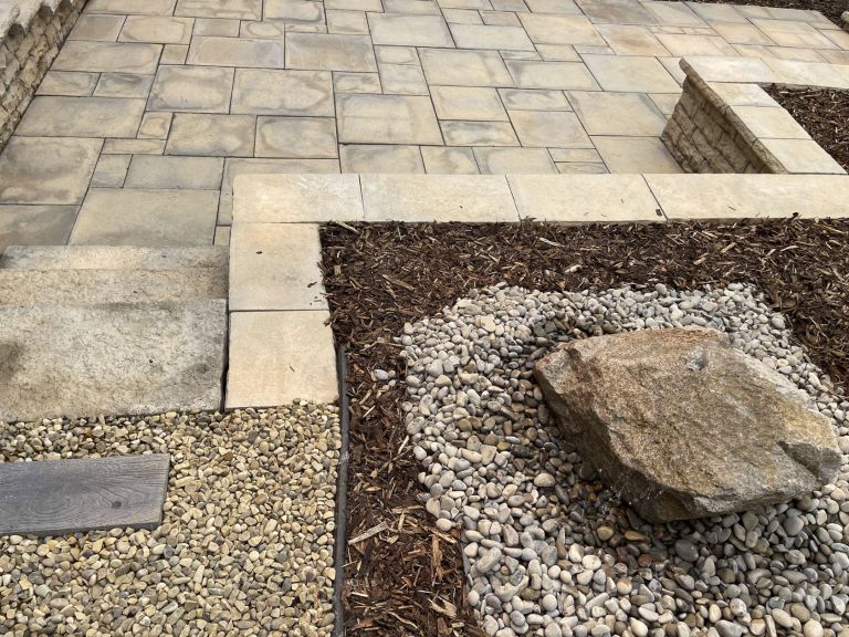 Stone water feature on patio 768x576